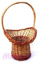 Hat Flower Basket With Handle - click here for large view