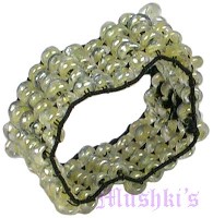5 Row Seed Beaded Ring - click here for large view
