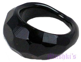 Black Glass Ring - click here for large view