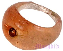 Garnet Glass Ring - click here for large view