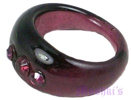 Amy Rhine Stone Glass Ring - click here for large view
