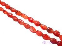 Faceted triangular carnelian stone - click here for large view