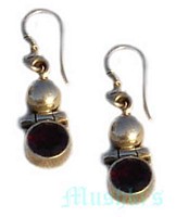 gemstone silver earring - click here for large view