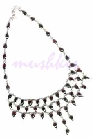 Garnet Stone Necklace - click here for large view
