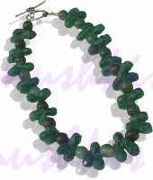 Single Row Faceted jade Gem Stone Necklace - click here for large view
