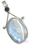 Gemstone silver pendant - click here for large view