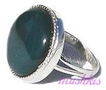 Gemstone silver finger ring - click here for large view