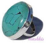 Gemstone silver finger ring - click here for large view