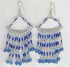 Blue Beaded Multy Row Earring - click here for large view