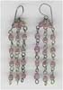 Pink Beaded Three Row Earring - click here for large view