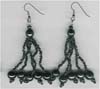 Hematite Beaded Five Row Earring - click here for large view