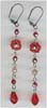 Red Beaded Hanging Earring - click here for large view