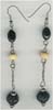 Black,Ivory Beaded Earring - click here for large view