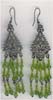 Five Row Peridot Beaded Filigree Earring - click here for large view