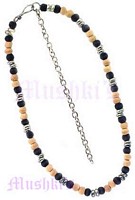 Wood Beaded Long Necklace - click here for large view