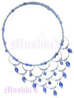 Tonal Sapphire  Coil Choker - click here for large view