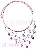 Tonal Pink Coil Choker - click here for large view