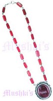 Single Row Red Linking Necklace - click here for large view