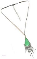 Single Green Pendent  Necklace - click here for large view