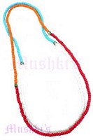 Double Row Multy Color Seed Beaded Necklace - click here for large view
