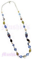 Multy Color Beaded Long Necklace - click here for large view
