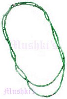 Double Row Green Seed Beaded Necklace - click here for large view