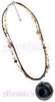 Multy Row Topaz Beaded Necklace - click here for large view