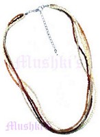Multy Row Topaz Beaded Necklace - click here for large view