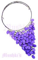 LILAC COIL CHOKER NECKLACE. - click here for large view
