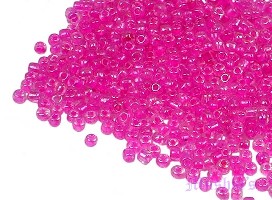Fuchsia inside seed bead Indian glass seed bead - click here for large view