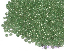 Light green plain Indian glass seed bead - click here for large view