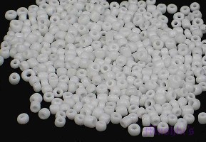Crystal plain Opaque Indian glass seed bead - click here for large view