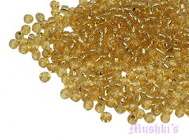 Topaz Plain Transparent  Indian glass seed bead - click here for large view