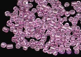Amethyst luster Transparent Indian glass seed bead - click here for large view
