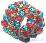 Kids and teens beaded finger rings - click here for large view