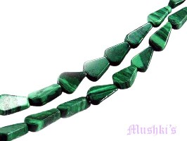 Malachite pear gemstone - click here for large view