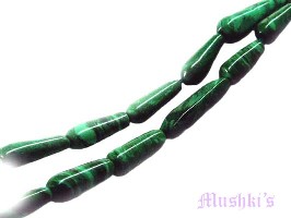 Malachite tube gemstone - click here for large view
