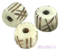 Indian Bone Beads - click here for large view