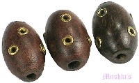 Indian wood bead - click here for large view