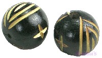 Indian wood bead - click here for large view