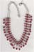 Red Beaded  Double Row Anklet - click here for large view