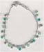 Turq,Peridot Beaded Anklet - click here for large view