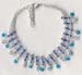 Turq,Blue Beaded Two Row Anklet - click here for large view