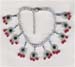 Red,Black Blue Beaded Anklet - click here for large view