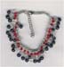 Red,Crystal,Dark Amy Beaded Anklet - click here for large view