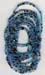 10 Row Blue Black Seed Beaded Bracelet - click here for large view