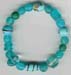 Single Row  Tonal  Aqua Bracelet - click here for large view