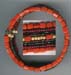 Multy Row Red Coral Jet Coil Bracelet - click here for large view