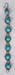Single Row  Turquise Brass Casing Bracelet - click here for large view
