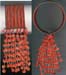 Multy Row  Tonal Coral Cuff Hanging Bracelet - click here for large view
